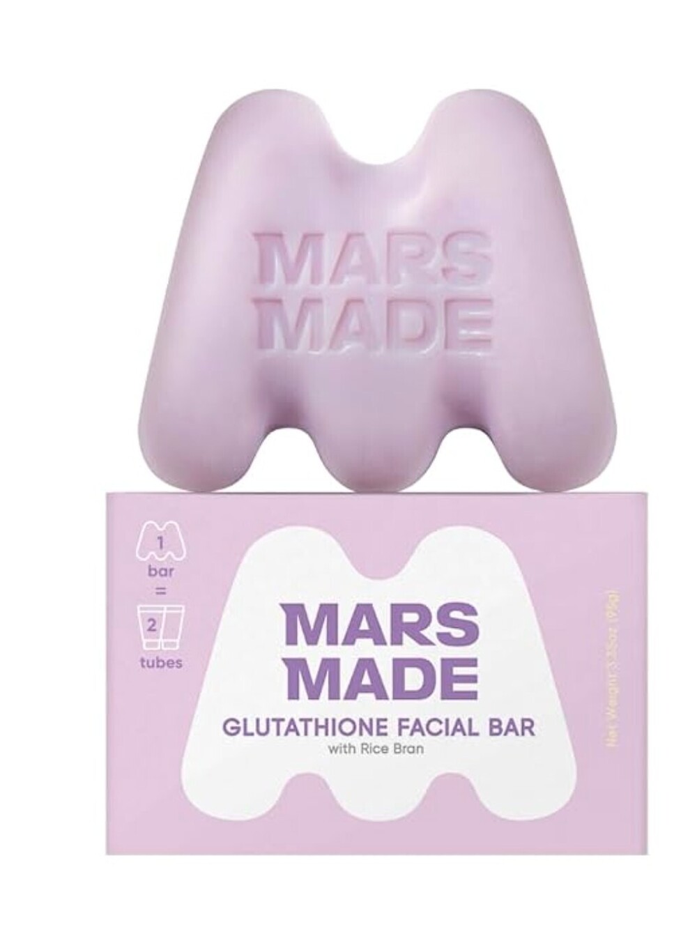 MARS MADE Glutathione Facial Bar with Rice Bran